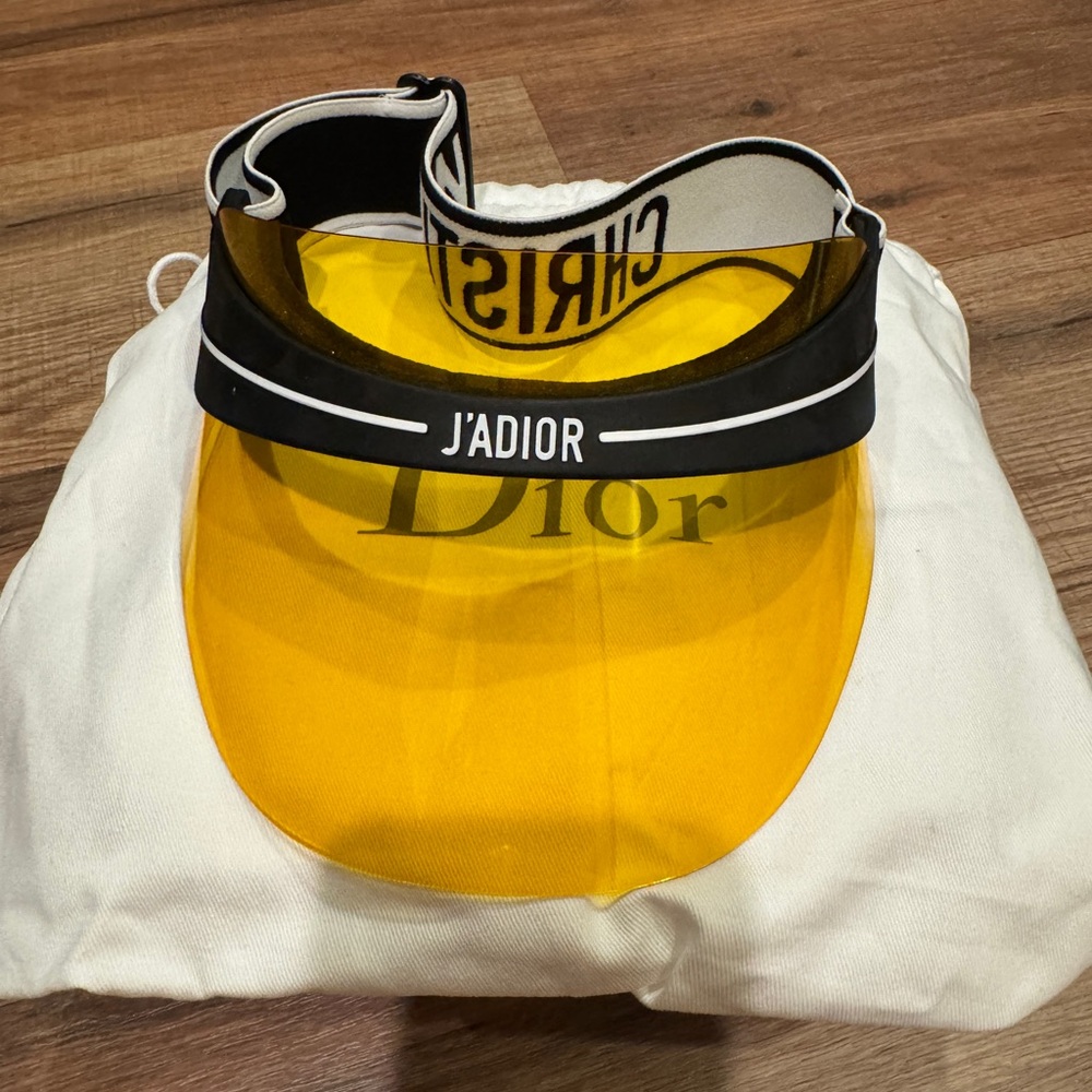 Dior Yellow and Black J'ADIOR Visor